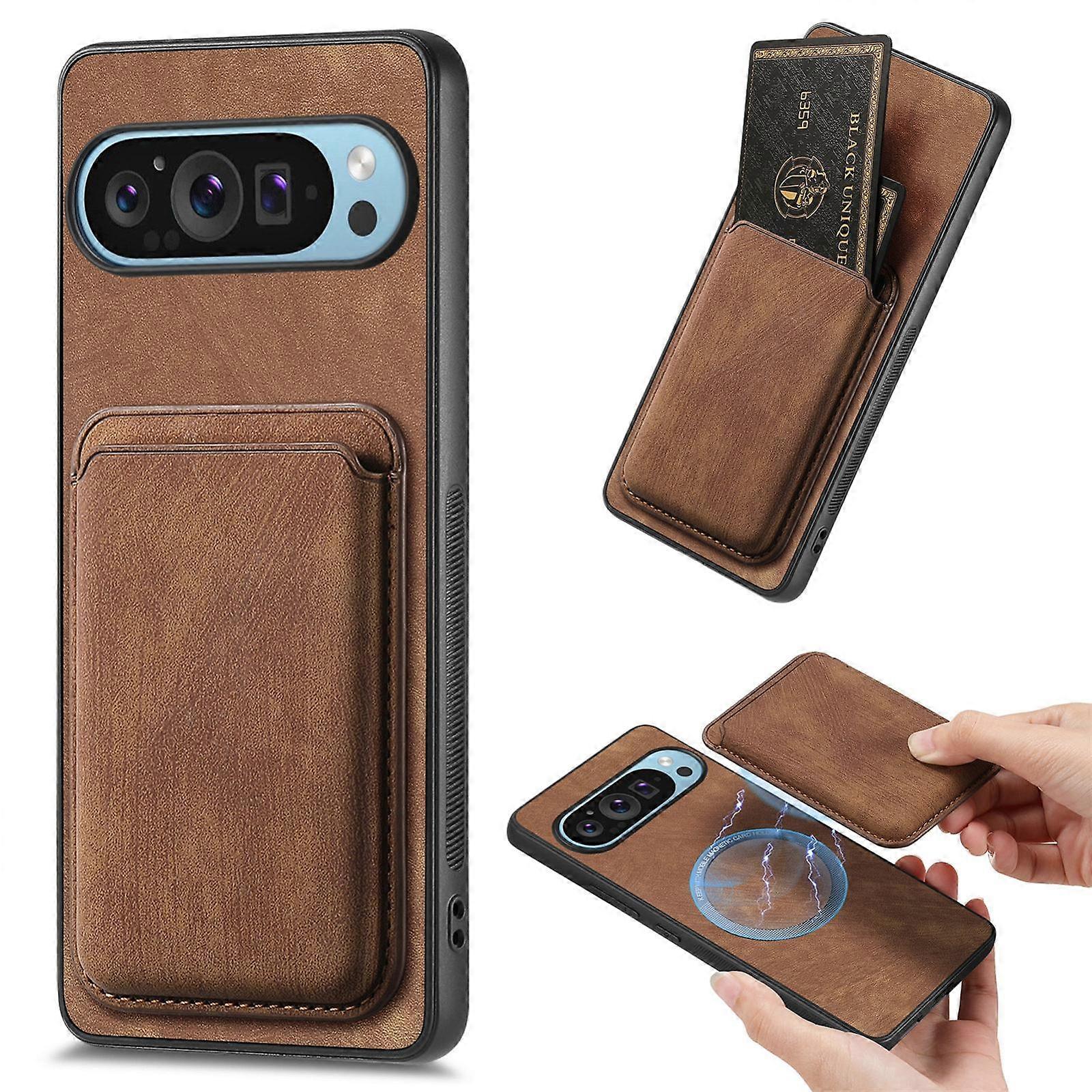 Retro Leather Card Bag Magnetic Phone Case