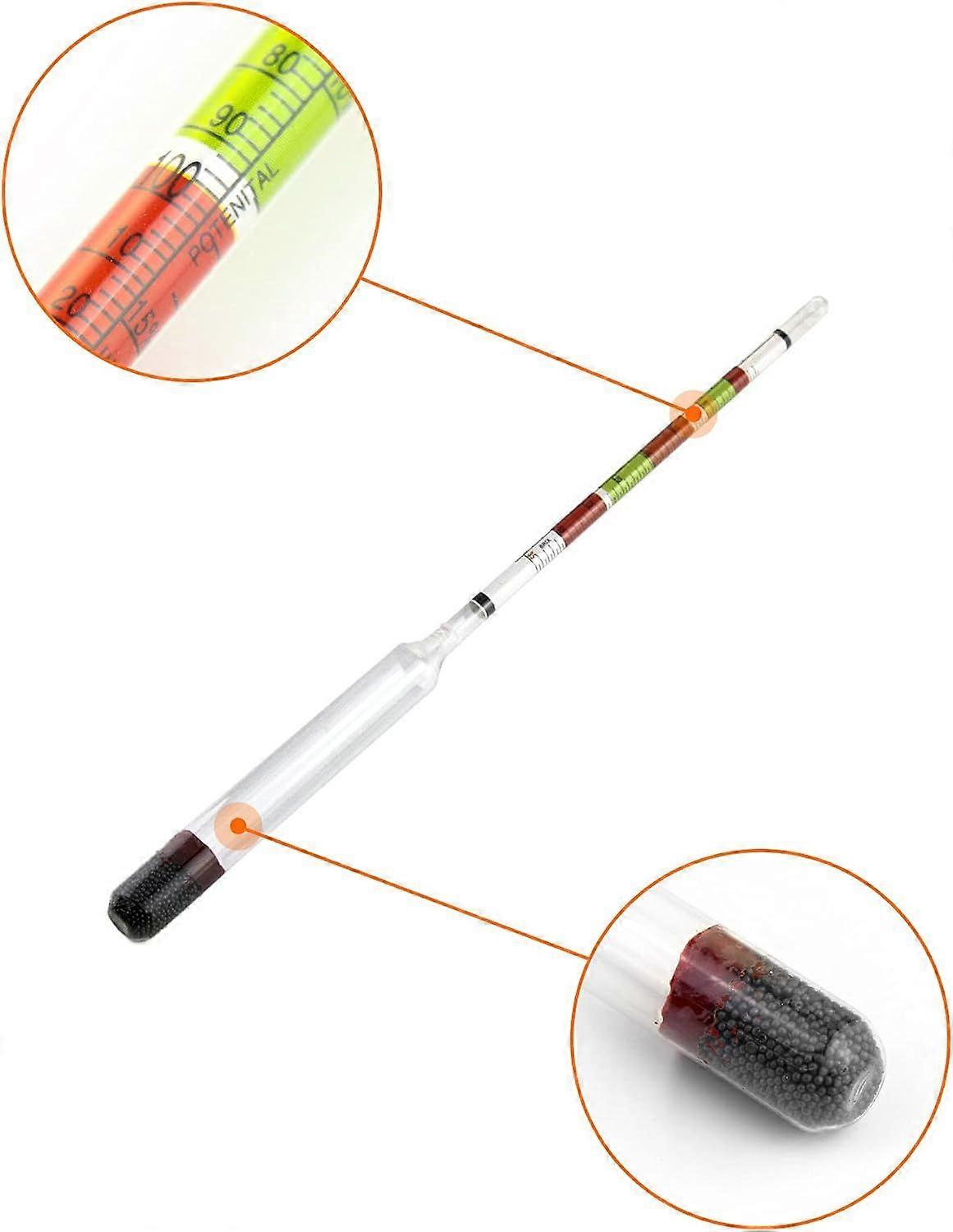 Hydrometer, Alcoholometer, for Beer, Wine and Fruit Wine for Home Brewing