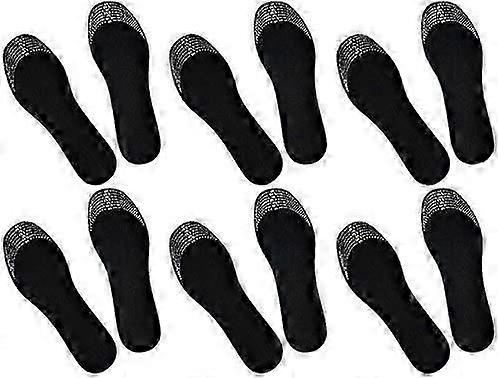 6 Pairs Activated Charcoal Shoe Insoles for Odor Absorption and Moisture Control