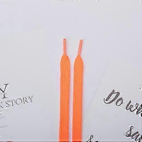 3 pair of 6 double-layer flat woven shoelaces (light orange)