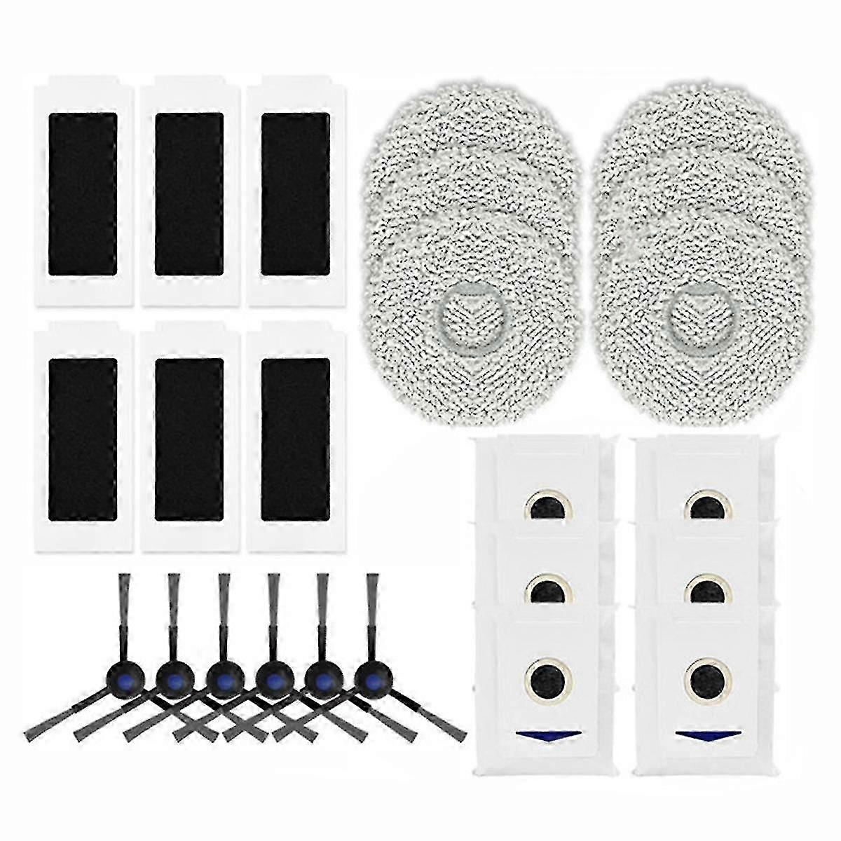 24PCS Replacement Parts for Deebot T30 Pro Omni / DDX14 / T30 MAX Vacuum Side Brush Hepa Filter Mop f74