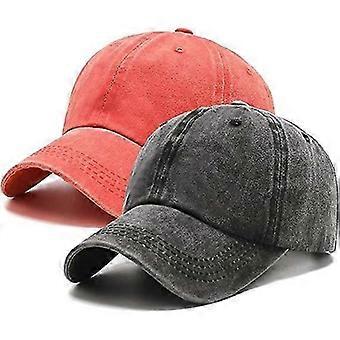 2 pack Vintage Tvättad Nödställd Basebollkeps Pappa Golfhatt Herr Dam