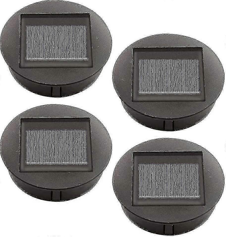 4 stk. solcellelamper med LED-pærer, solcellepaneler til erstatning, LED-solcellepanel