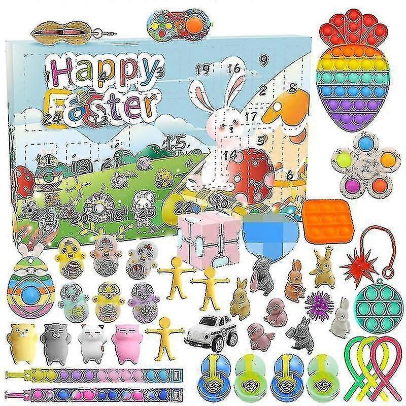 Easter Decompression Toy Set Children's Countdown Hand Tear Calendar Blind Box Toy