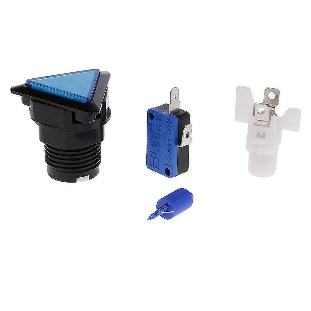 Arcade Push Button w/ LED Illuminated Microswitch for Arcade Game 3.9x3.9cm