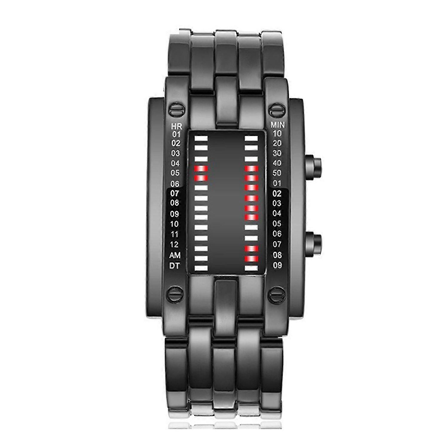 Montre Binaire 30 Mètres Étanche Écran LED Réglable Binaire Confortable à Porter Étudiants de la Mode