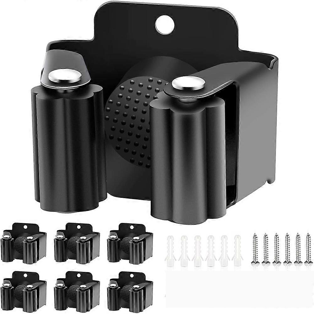 Wall-mounted mop clip-6 black