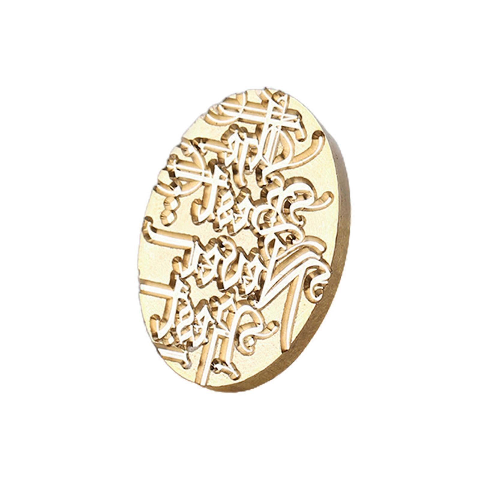 Tampon à cire avec phrases en anglais, en laiton, pour enveloppes, invitations, cartes et décorations (multicolore).