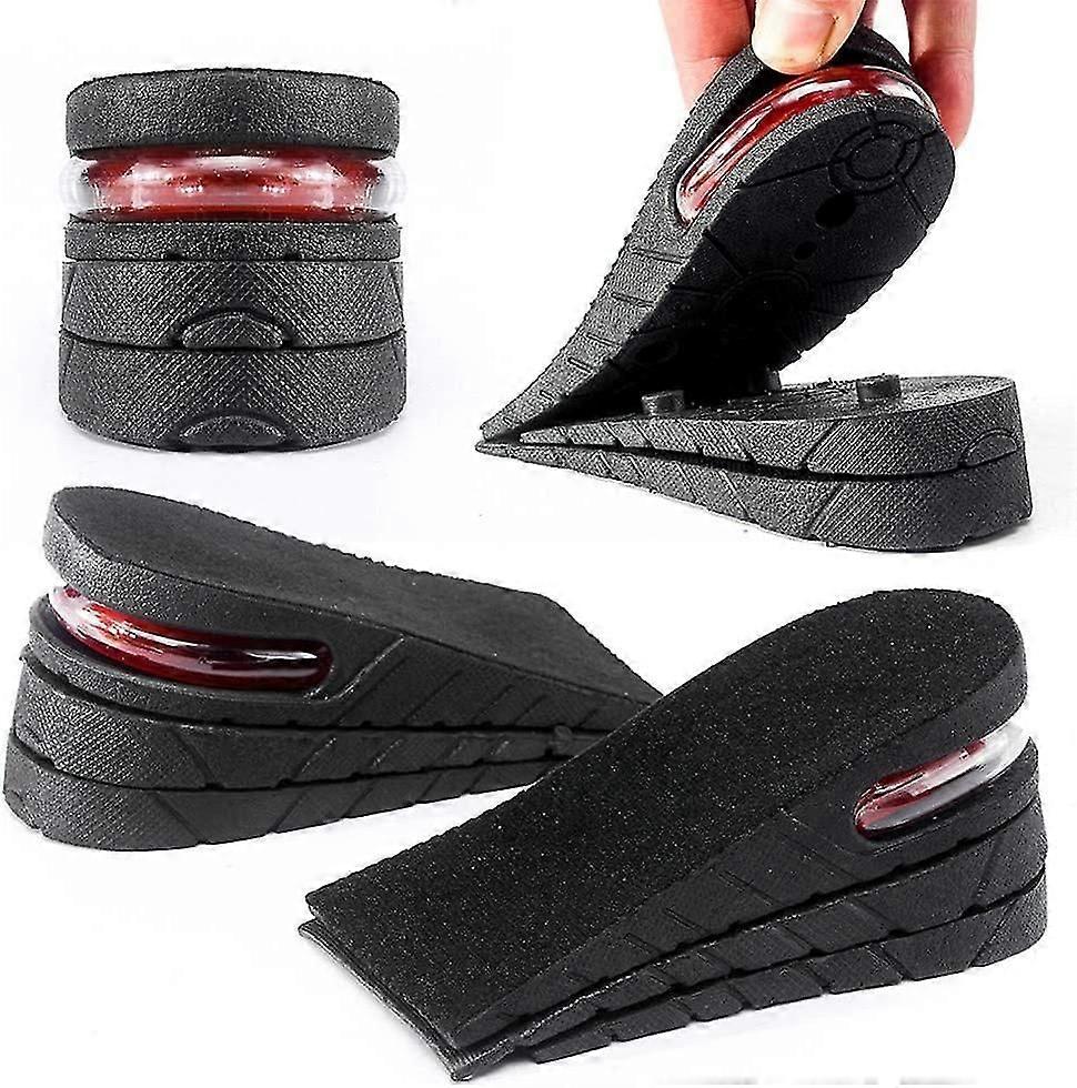 3-Layer Invisible Heel Lift Insoles, Raised Elevation Foot Inserts