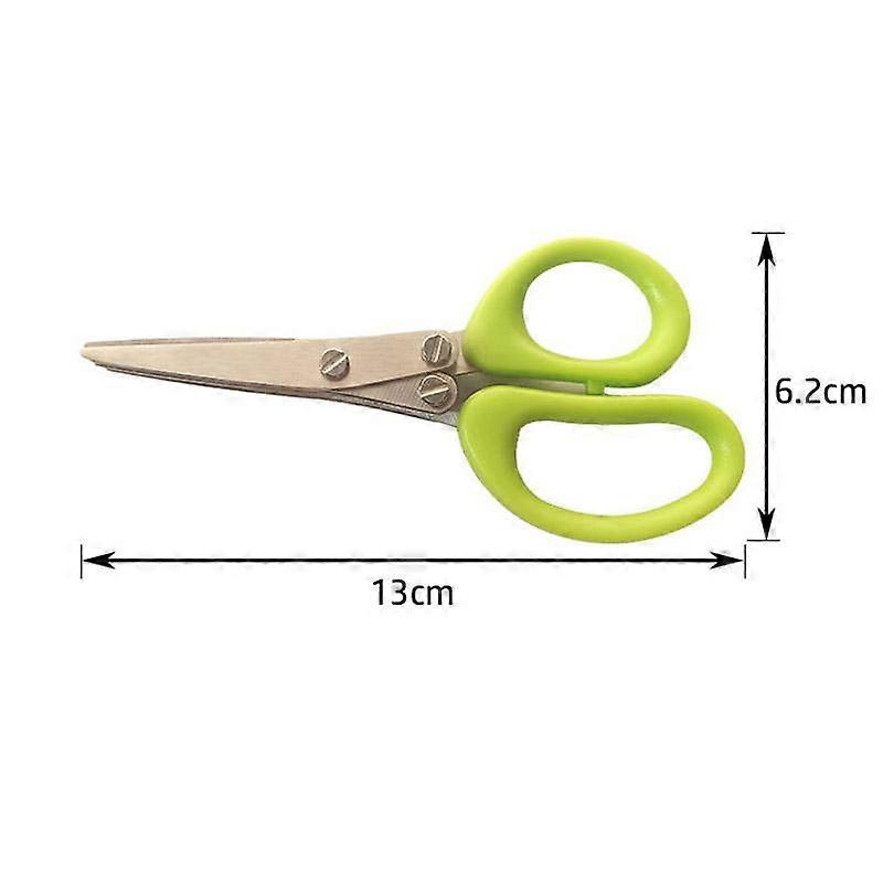 Multi-functional 5 Layers Kitchen Scissors Stainless Steel Pepper Shredded Chopped Scallion Cutter Herb Spices Cooking Tool