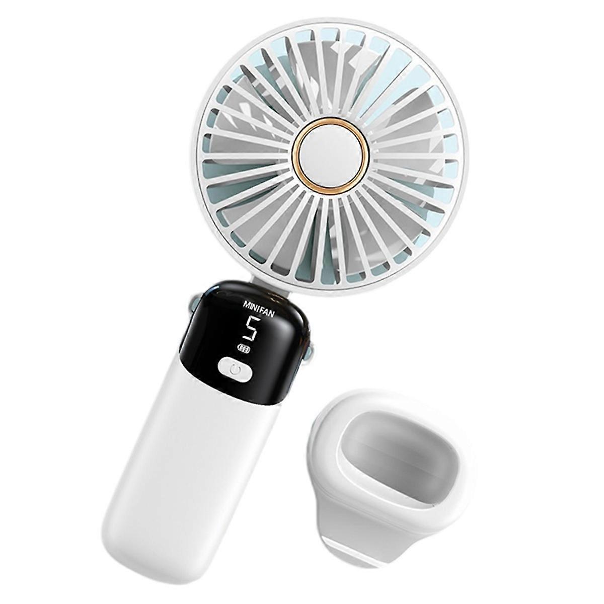 Handheld Mini Fans, Foldable Fans, USB Rechargeable Fans,White