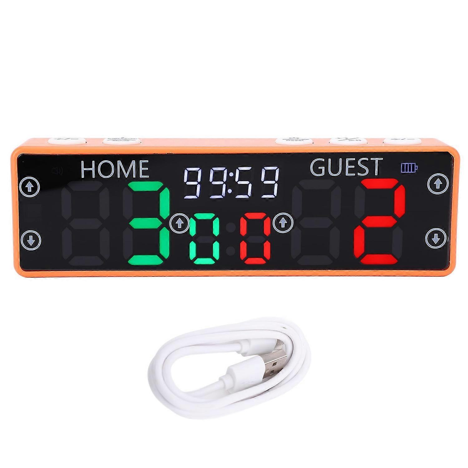 Electronic Scoreboard 10 Digits Touch Screen Tabletop Score Counter for Basketball Volleyball Chess