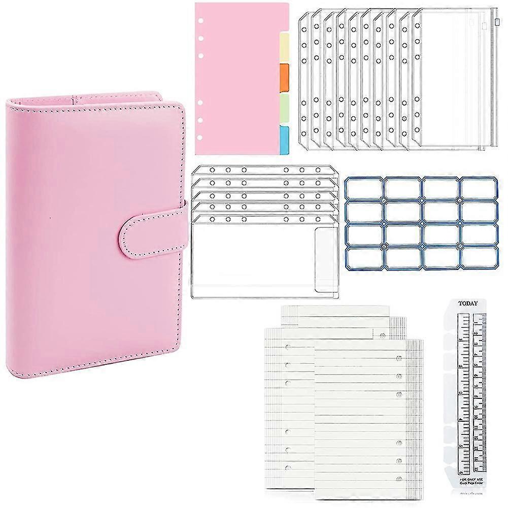 A6 Budgeting Binder Planner with 15 Pcs Cash Envelopes and 40 Budget Sheets, Ruler Budget Wallet Or