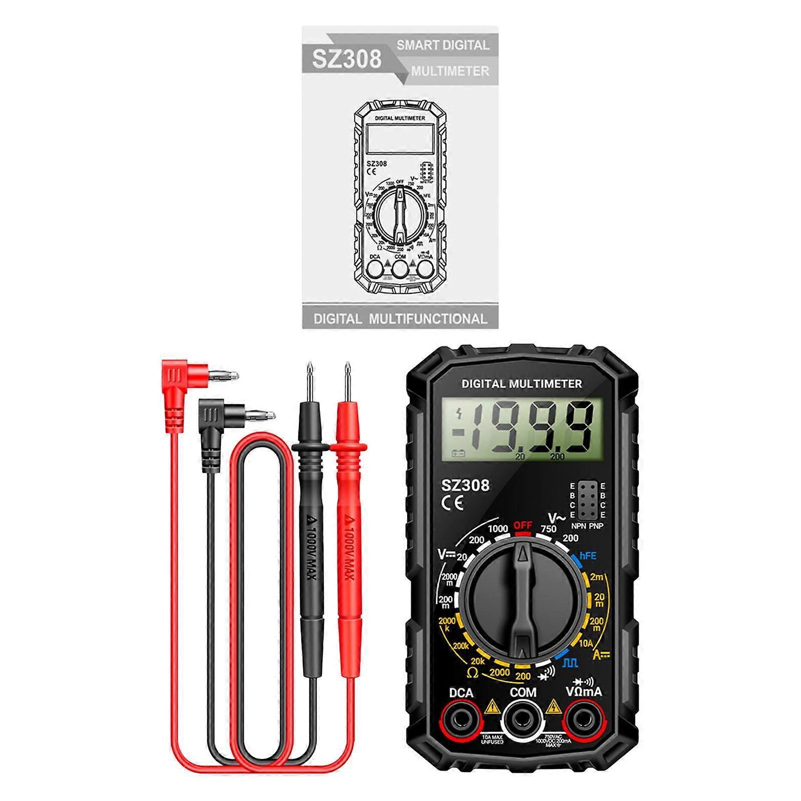 Electrical Multimeter Sz308 Tester Professional Tool LCD Display Voltage Meter