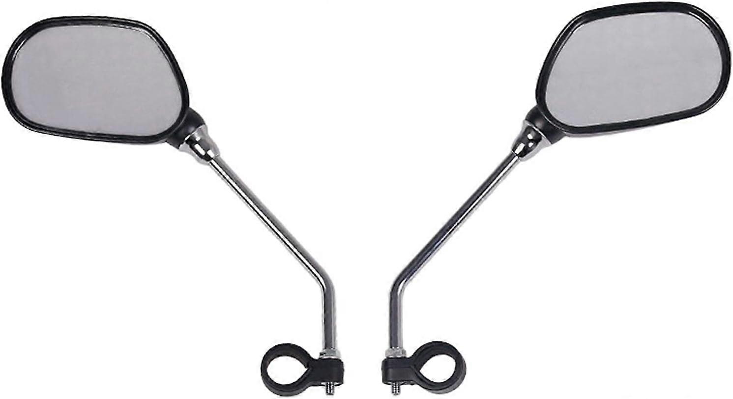 Bicycle Rearview Mirrors, Super Clear Flat Glass for Bicycle Handlebars Diameter of 22-25mm/0.87-0.98inch, Angle Adjustment Easy Installation, ABS