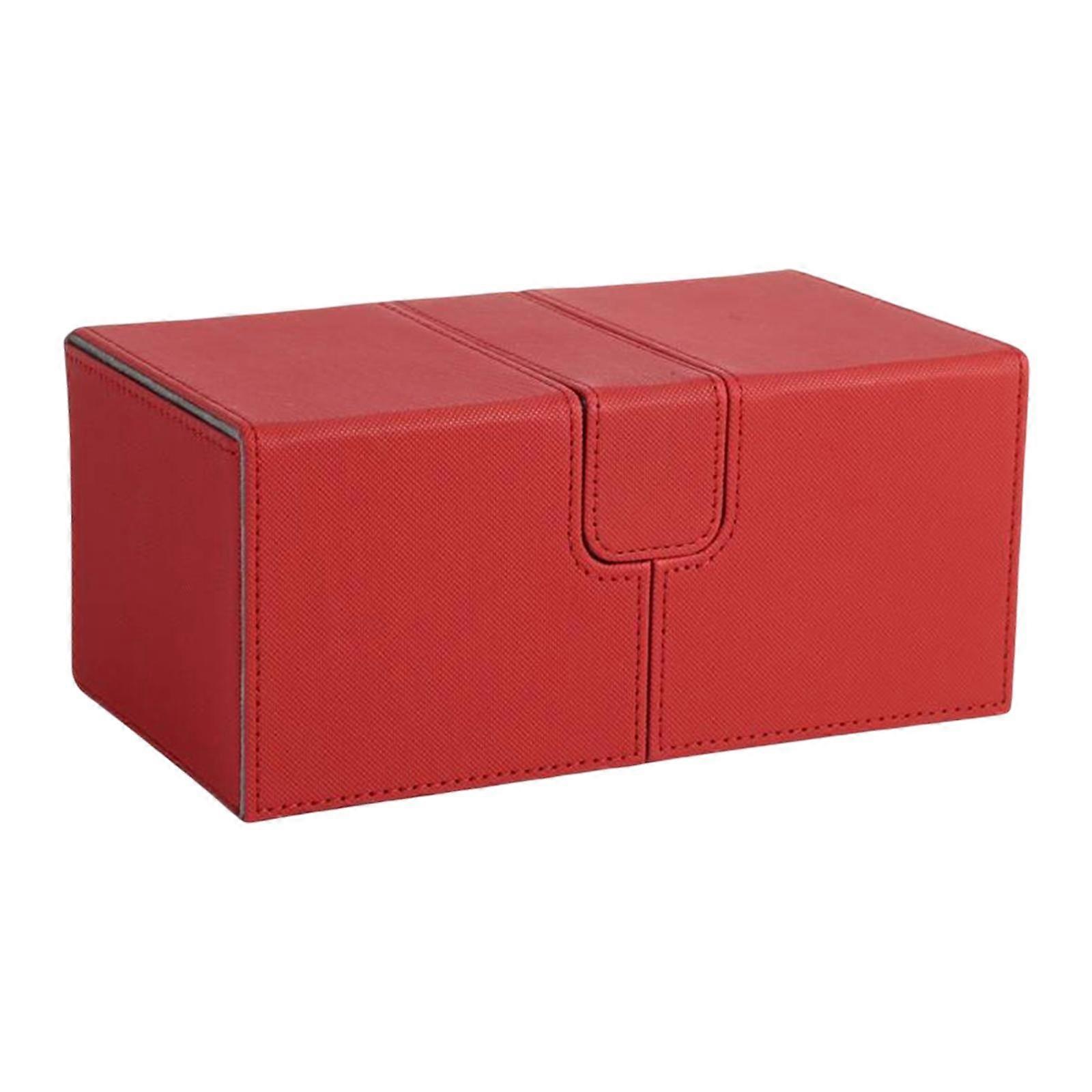 Trading Card Deck Box Holder Organizer Storage Standard for Collection Cards Red