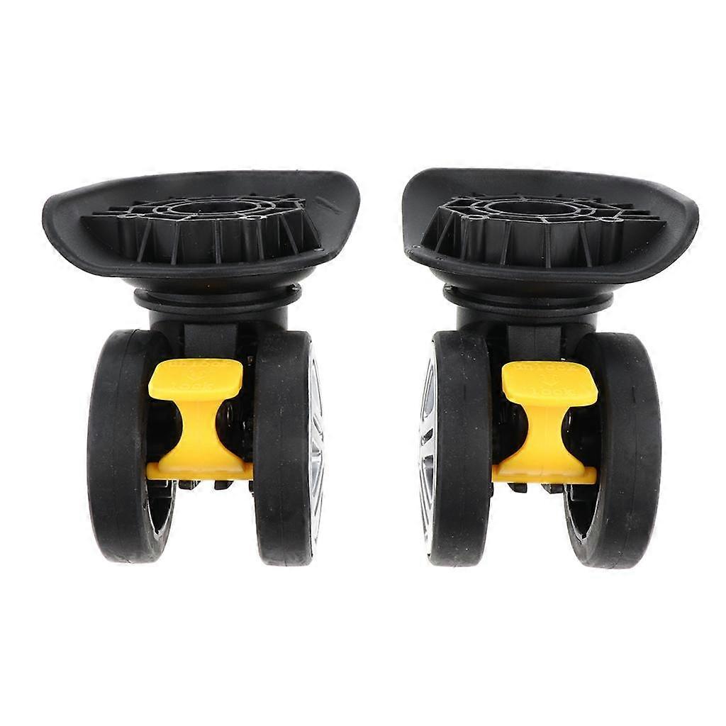 1 Pair universal Replacement Brake Casters Black for Trolley Case/Travle Bag