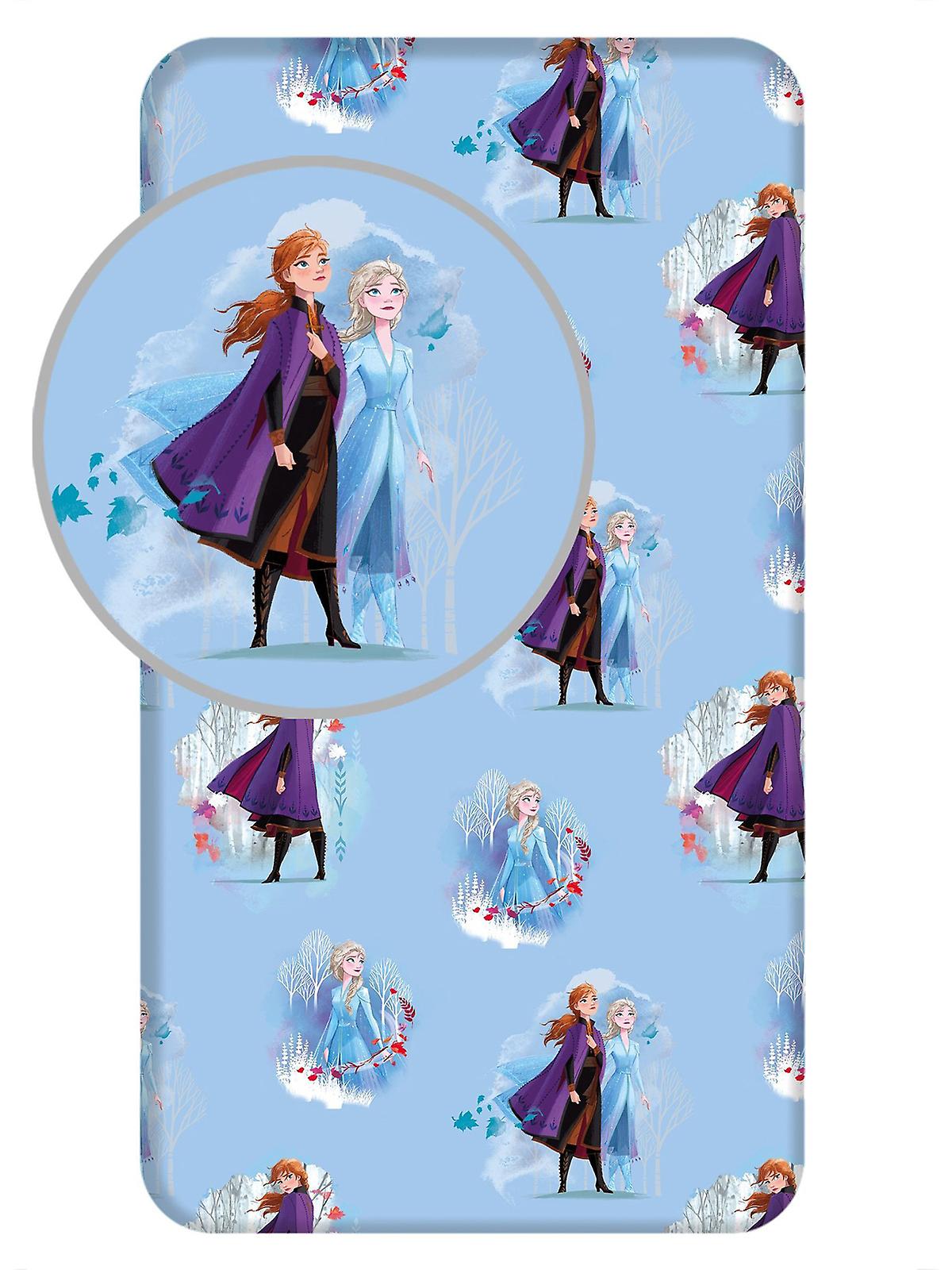 Disney Frozen 2 Blå enkelmonterat ark