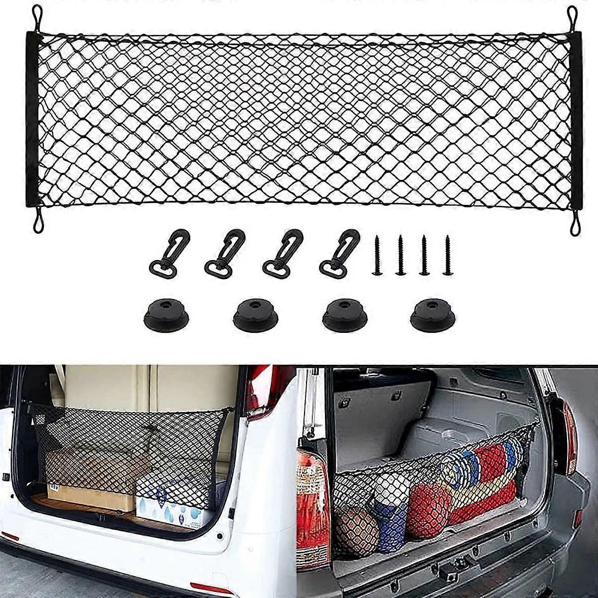 2025 New Universal Trunk Cargo Net, Stretchable Double-Layer, Black, Automotive Cargo Net