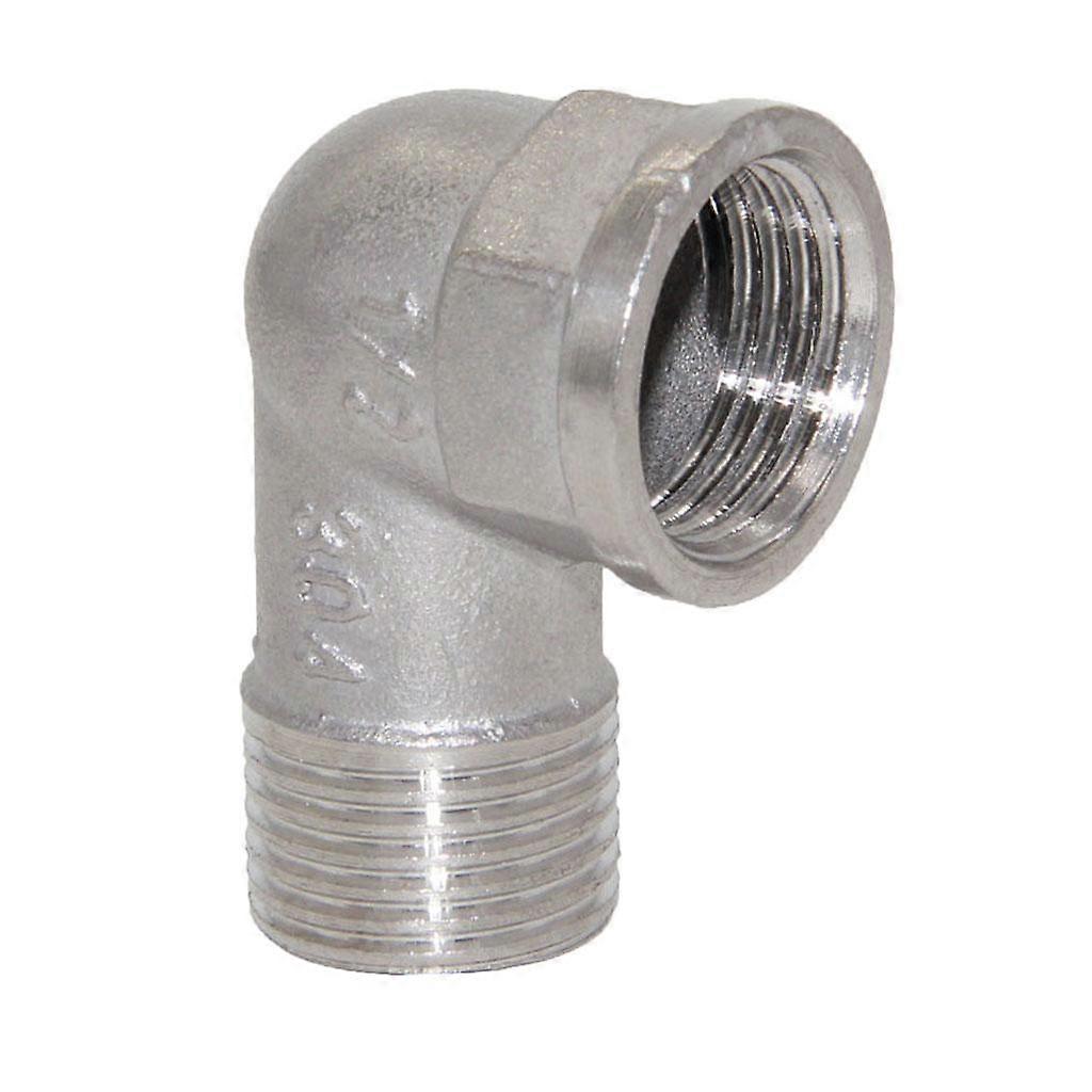 1/2" rustfrit stål 90 graders dobbelthoved albue montering rørforbindelse DN15