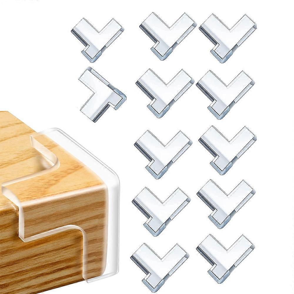 Transparent Adhesive Baby Proof Furniture, Clear Corner Guards with Upgrade T-Shape Design for Easy Installation, Safety Bumpers for Table Corners
