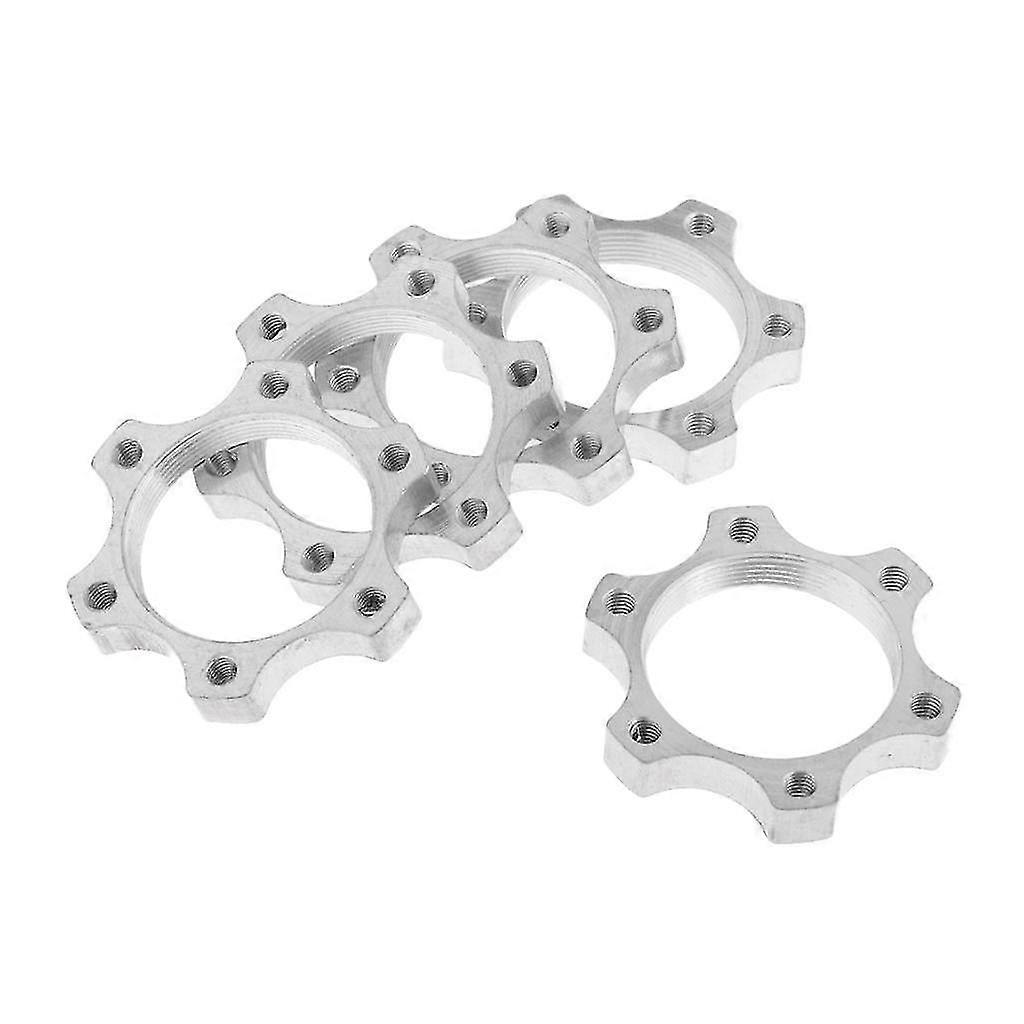 6 Bolt Rotor Flange Adapter for Bicycle Threaded Hubs with Freewheel Disk and Brake