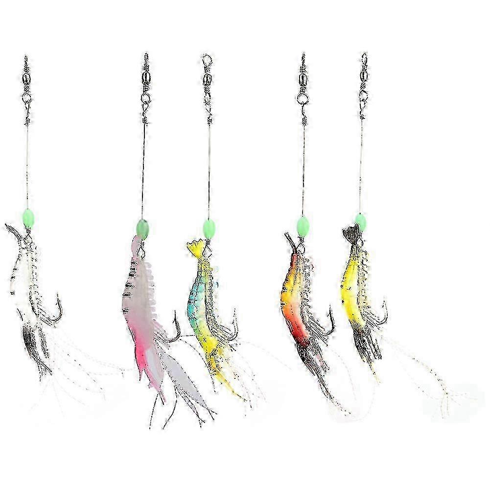 Life Like Swimming Actions, Luminous Simulation Shrimp Bait with Sharp Hook, High Resolution Body Detail, for Freshwater and Saltwater Fishing