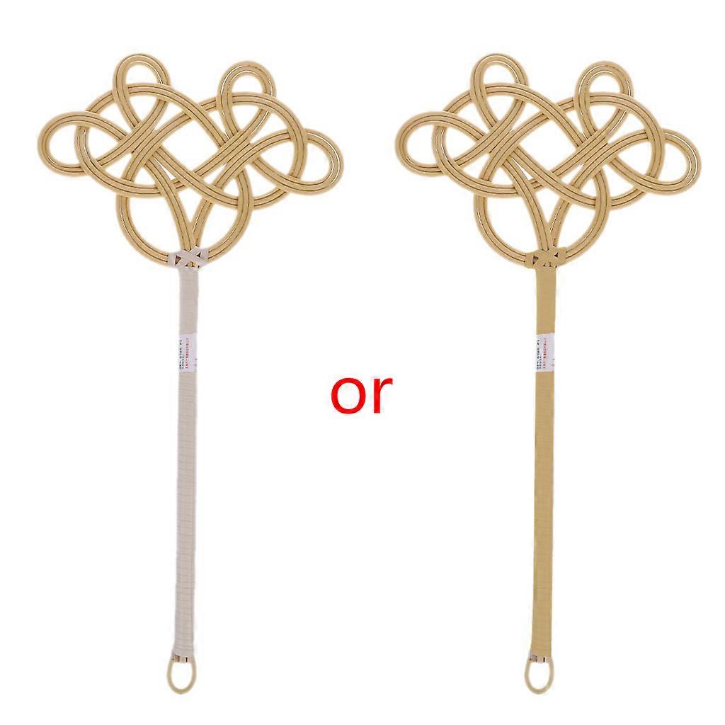 Traditional Racket Woven Imitation Rattan Clean Duster Carpet Rug Beater Durable  Beige