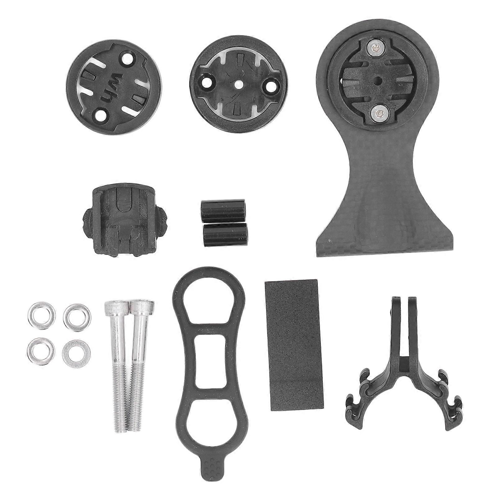 Bike Computer Mount Carbon Fiber Handlebar Holder for Garmin, Bryton, Cateye, Secure Cycle GPS Attachment, Easy Install, Universal Fit