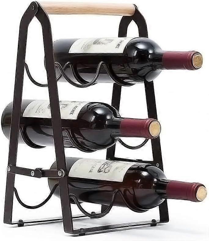 Wooden Rack for Home Bar Organization, Desktop or Kitchen Storage Solution, Multi-Tier, Natural Finish, Space-Saving Design