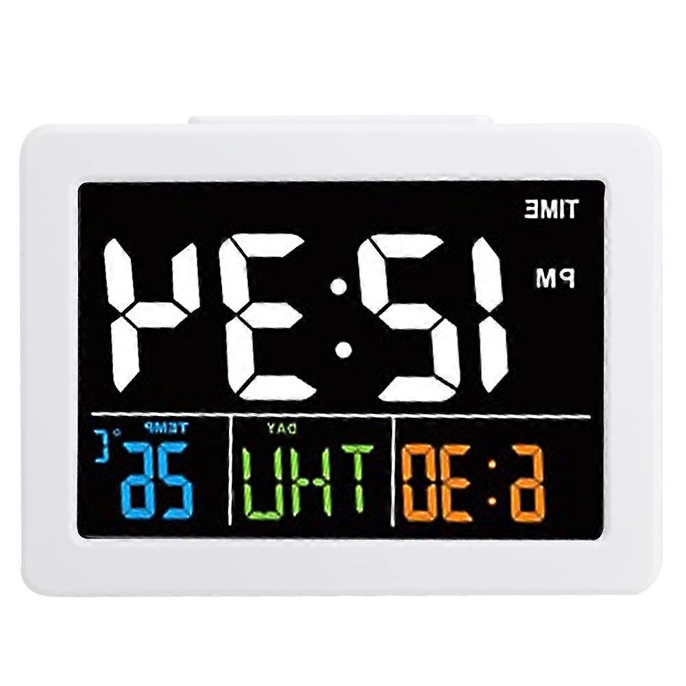 Cute LED Digital Alarm Clock for Bedroom Study Room Office, 12/24 Hour Format, Adjustable Brightness, Compact Design