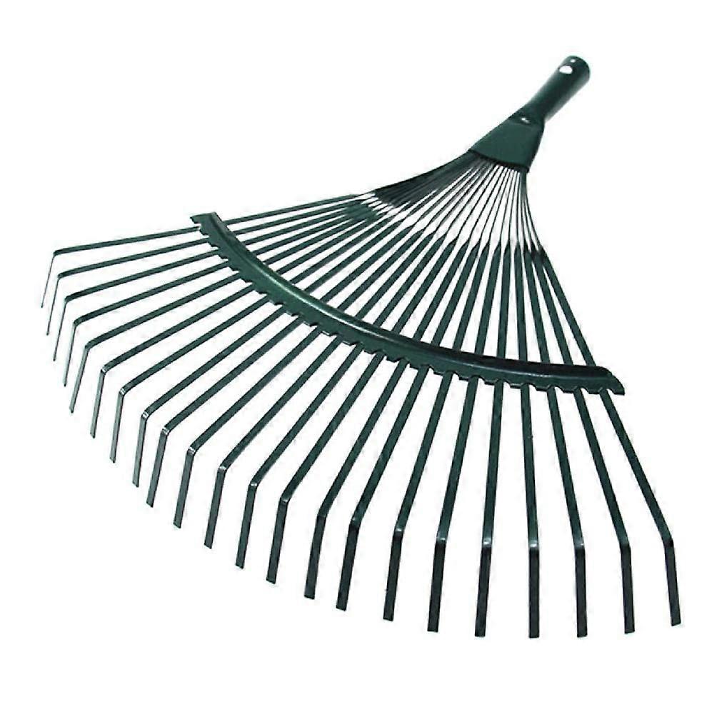 Upgraded steel fan rake for garden lawn and yard