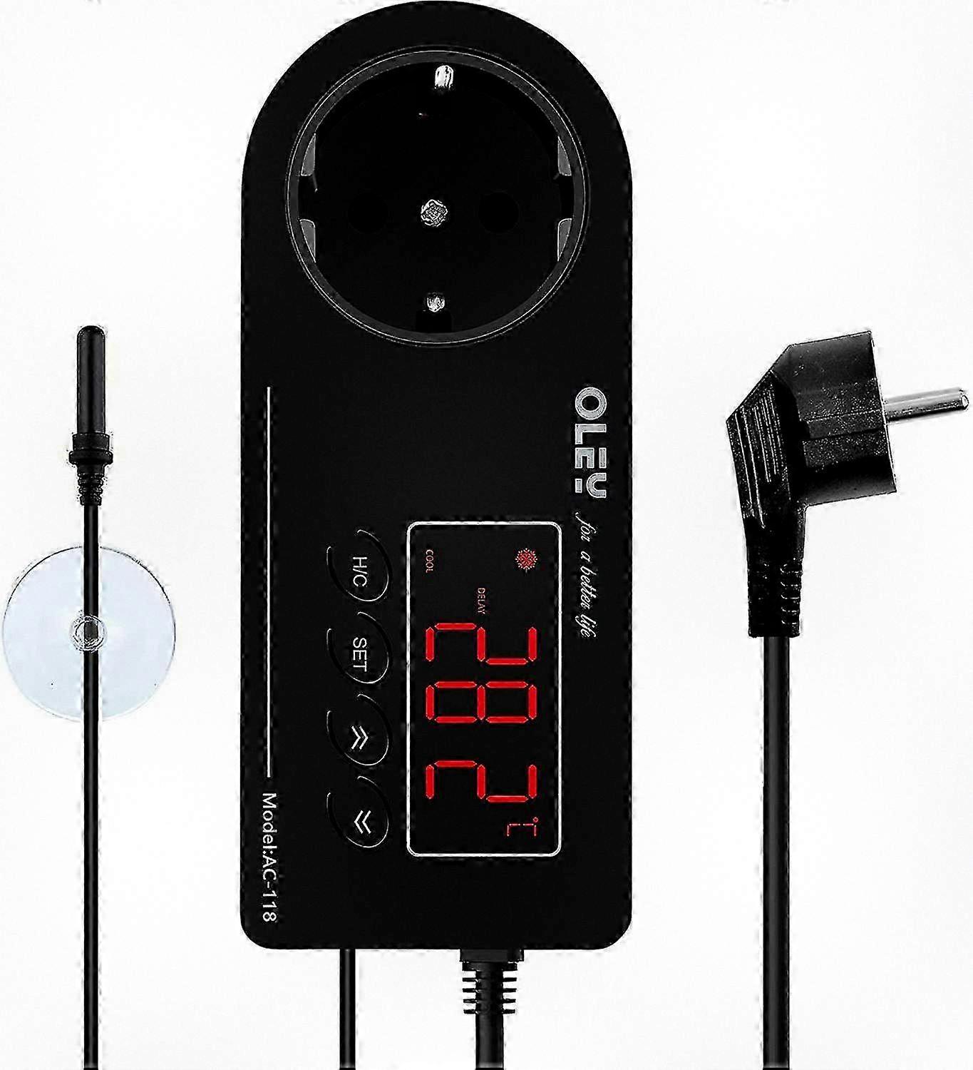 Reptile Terrarium Temperature Control Thermostat for Heating & Cooling, Ideal for Snakes, Turtles, Lizards and Geckos.