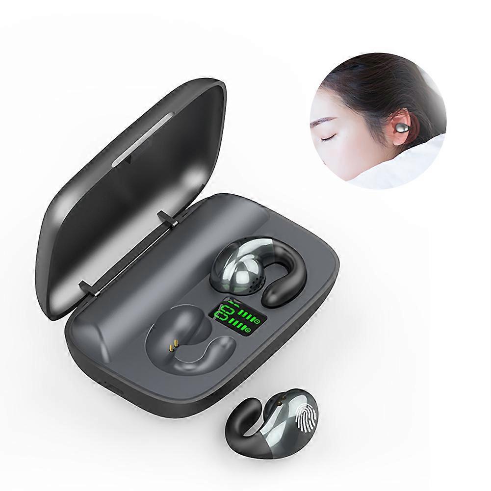 Wireless Bluetooth Earphone Ear Hook Style Bone Conduction Earphone LED Touch Headphone