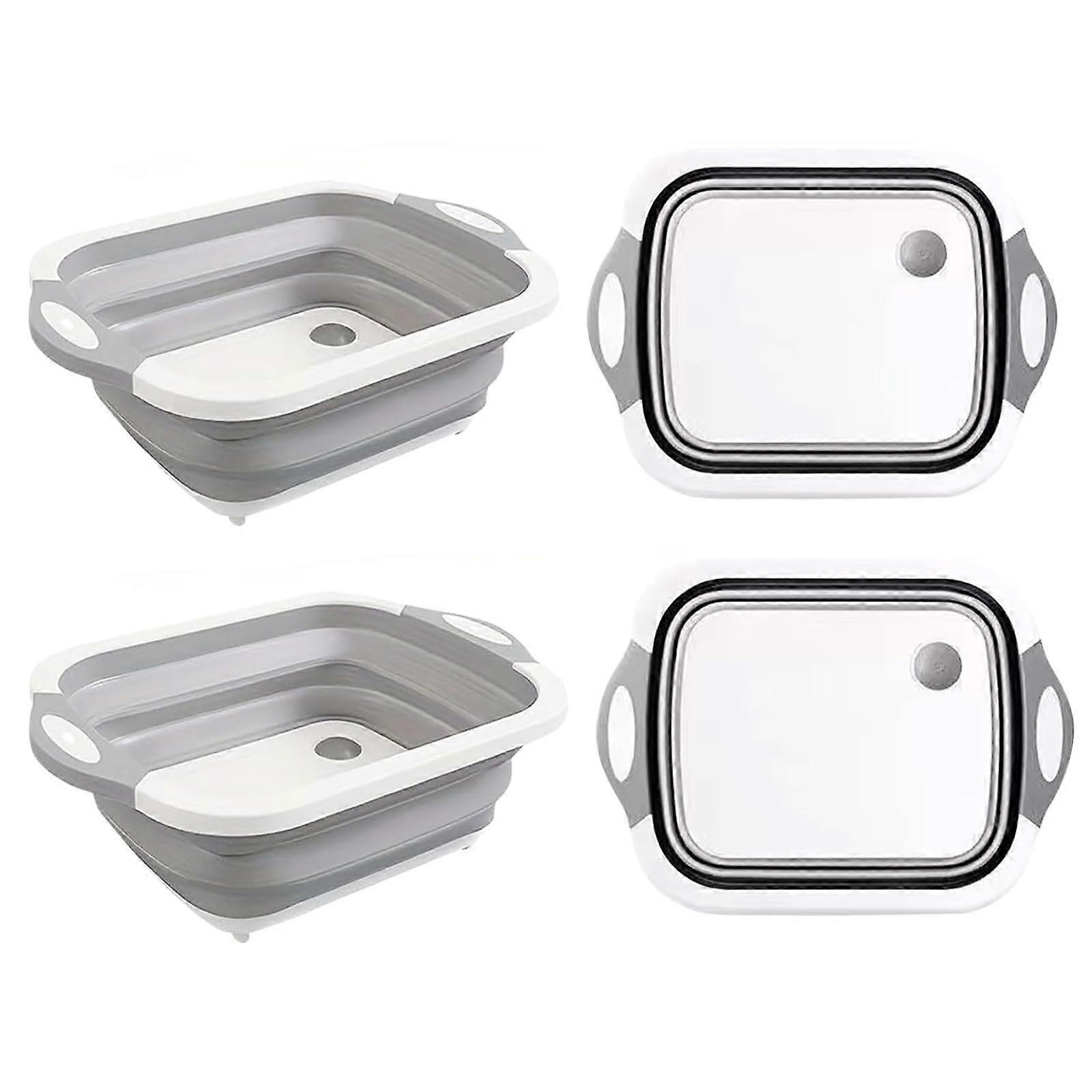 2 PCS Folding Cutting Board Multi-Function Collapsible for Camping Picnic