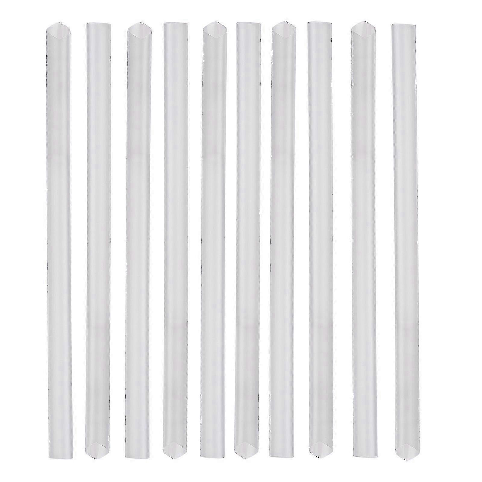 500pcs Clear Jumbo Straw Plastic Drinking Straws Smoothies Milkshake Cocktail