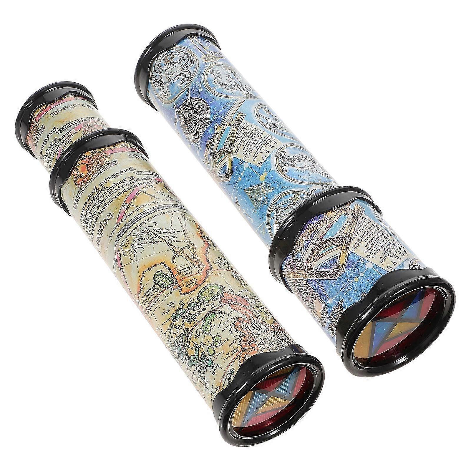 2pcs Kaleidoscope Toys Funny Children Educational Toys Rotating Kaleidoscopes Random Color/Style