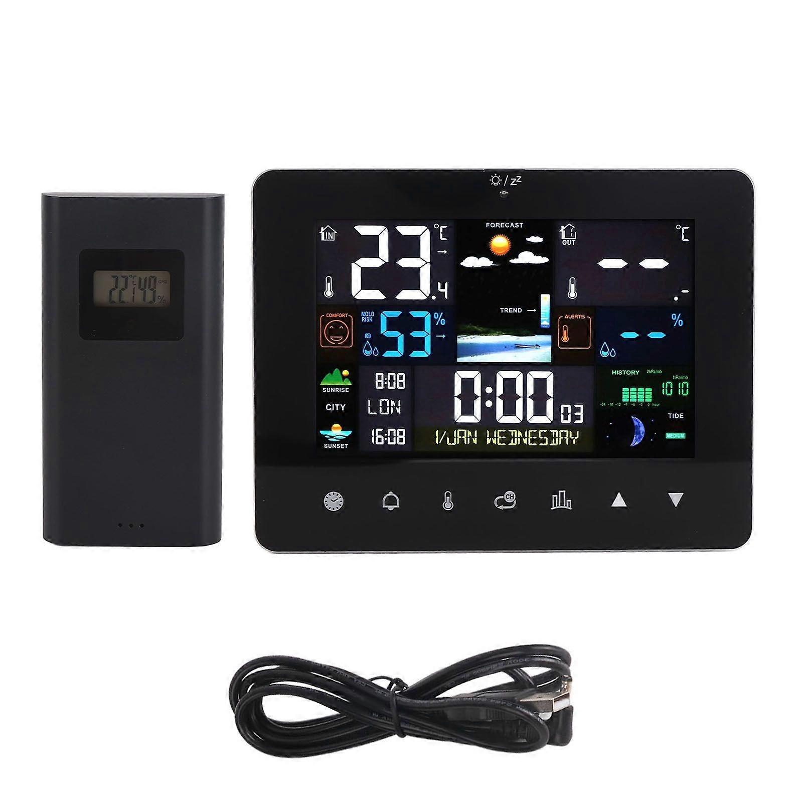 Digital Weather Forecast Station with Touch Screen and Thermometer Features