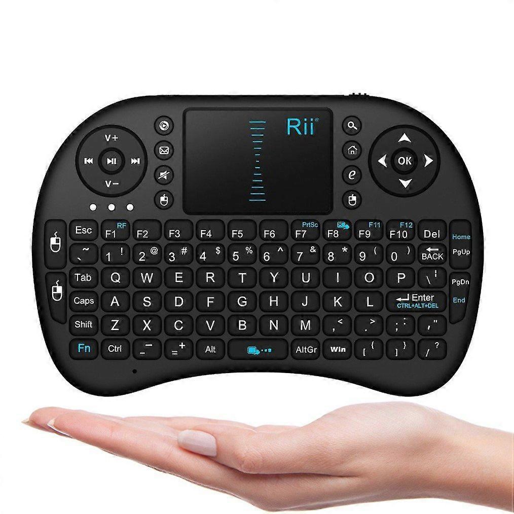 10038-I8 Mini Wireless Touchpad Keyboard With Mouse, 2.4GHz, Compact Keyboard With Touchpad, For PC, Black