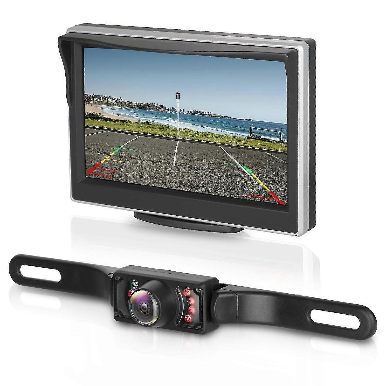 IP68 Waterproof Wireless Backup Camera System with 5" Monitor & Night Vision