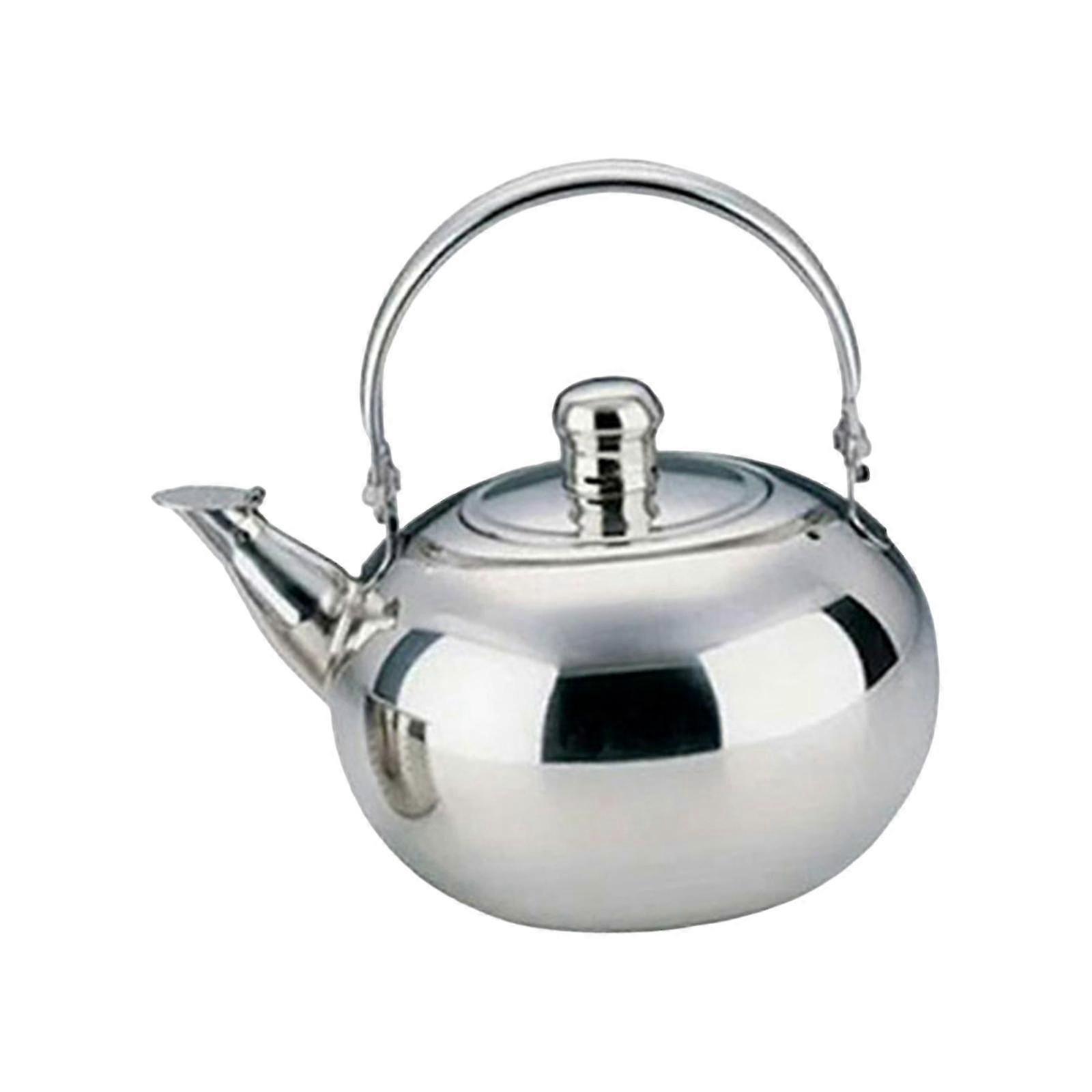 Stainless Steel Tea Kettle with Removable Filter, Stovetop Safe Water Boiling Pot for Kitchen Use, Durable Cookware Teapot