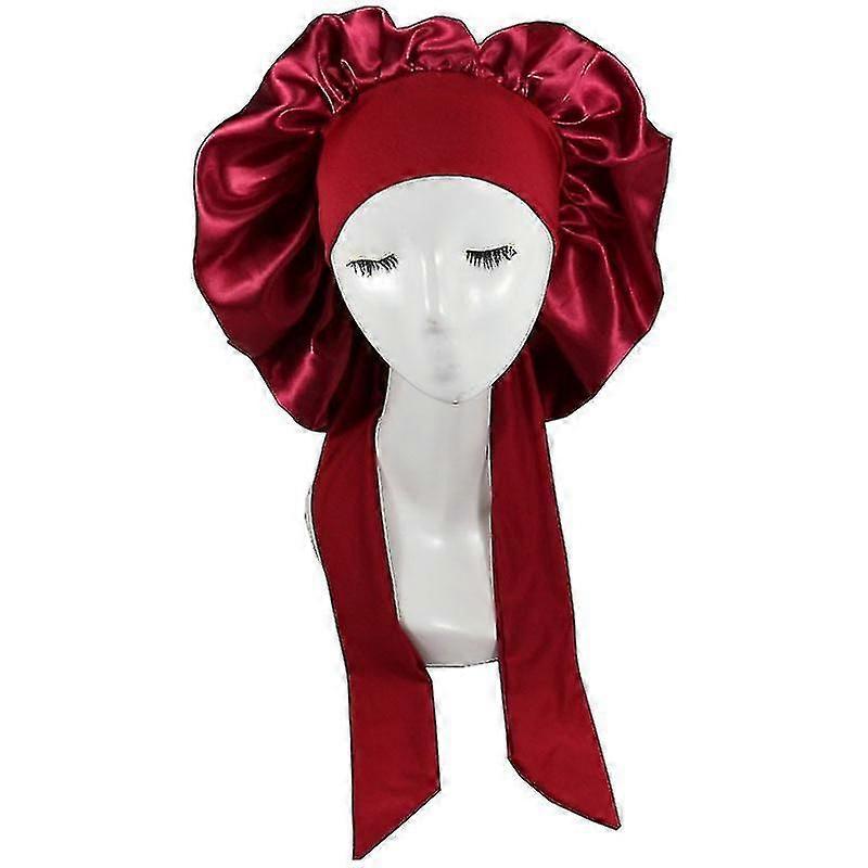 Silk Bonnet Satin Bonnet For Sleeping Bonnet With Tie Band Night Cap