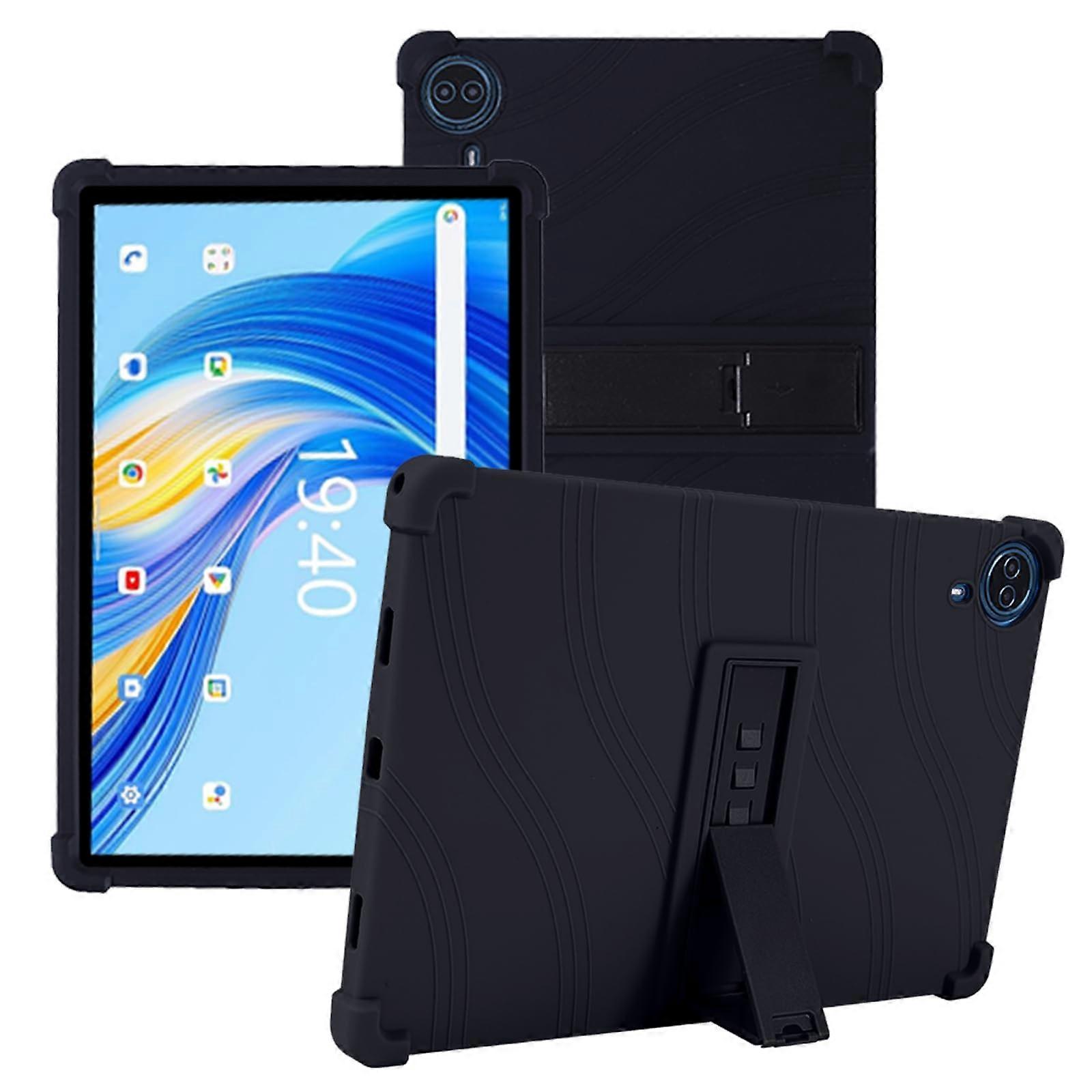 Case for Callsky-Tab Ctab 14 Tablet, Friendly Soft Silicone Adjustable Stand Cover for Callsky-Tab Ctab 14 Tablet (Black)