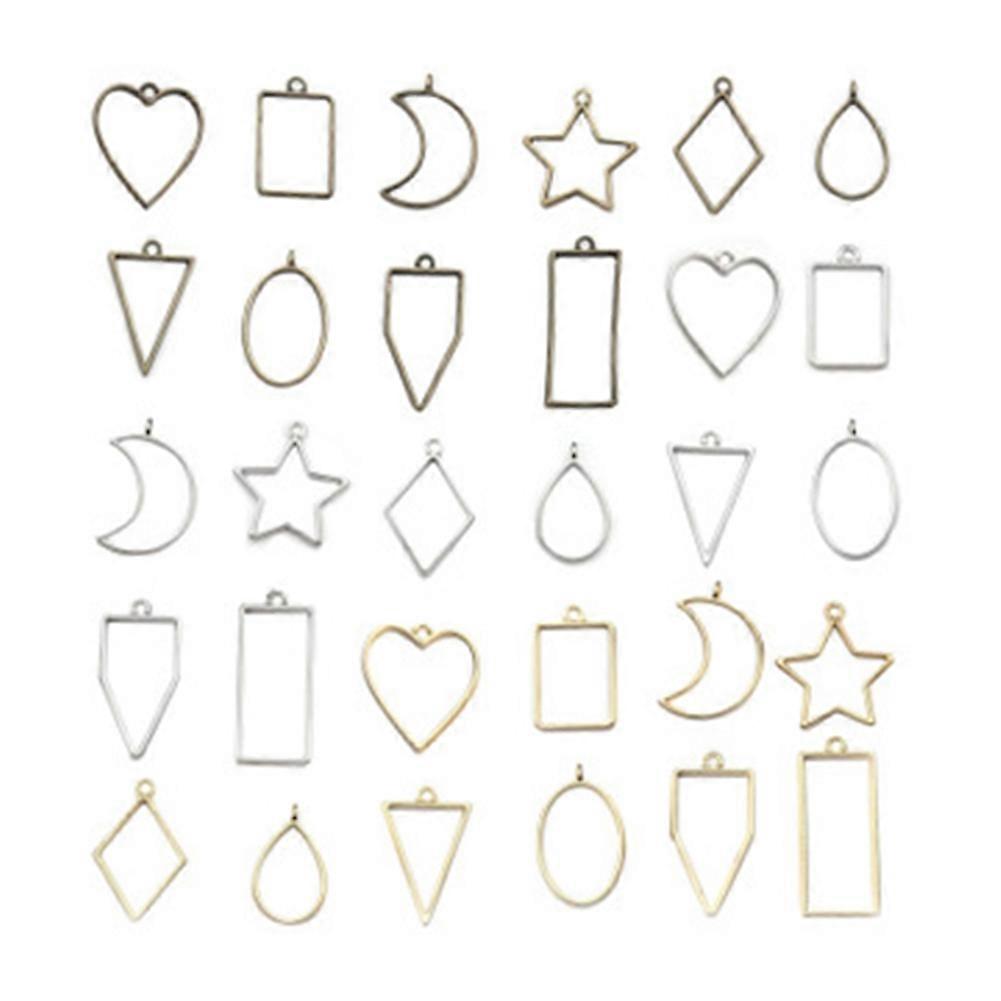 معدن هندسي جوفاء الإطار الإطار قالب الأشعة فوق البنفسجية راتنجات الايبوكسي العفن للمجوهرات DIY صنع نتيجة قلادة مستديرة