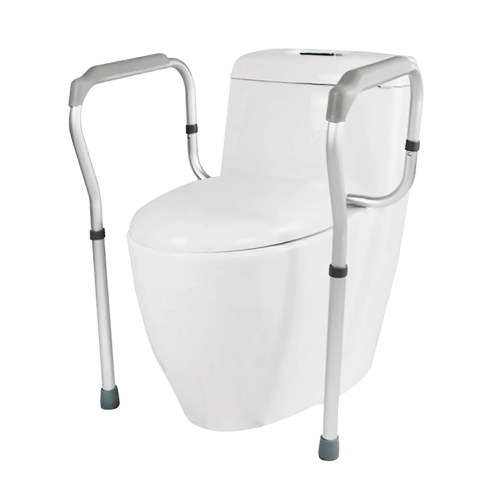 Toilet Safety Rail,Toilet Safety Frame for Elderly Assistance Rails No Punching Adjustable Hand Rails