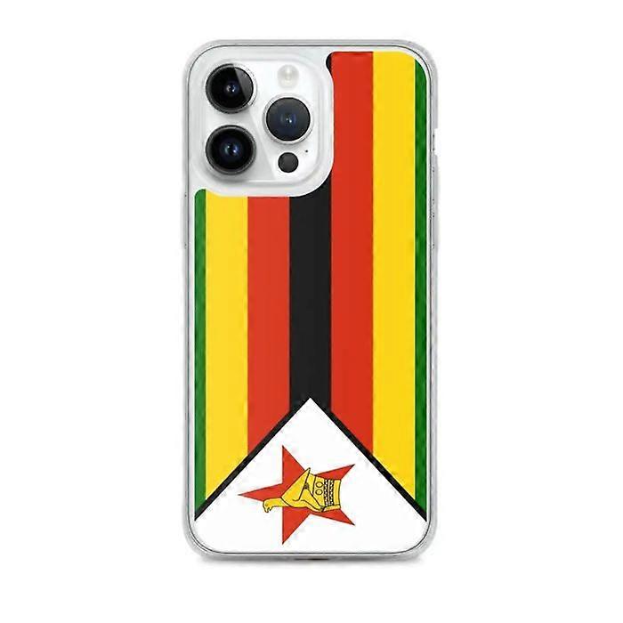iPhone Case - Multicolor - Zimbabwe Flag - Flexible - Compatible with iPhone 14 Pro Max