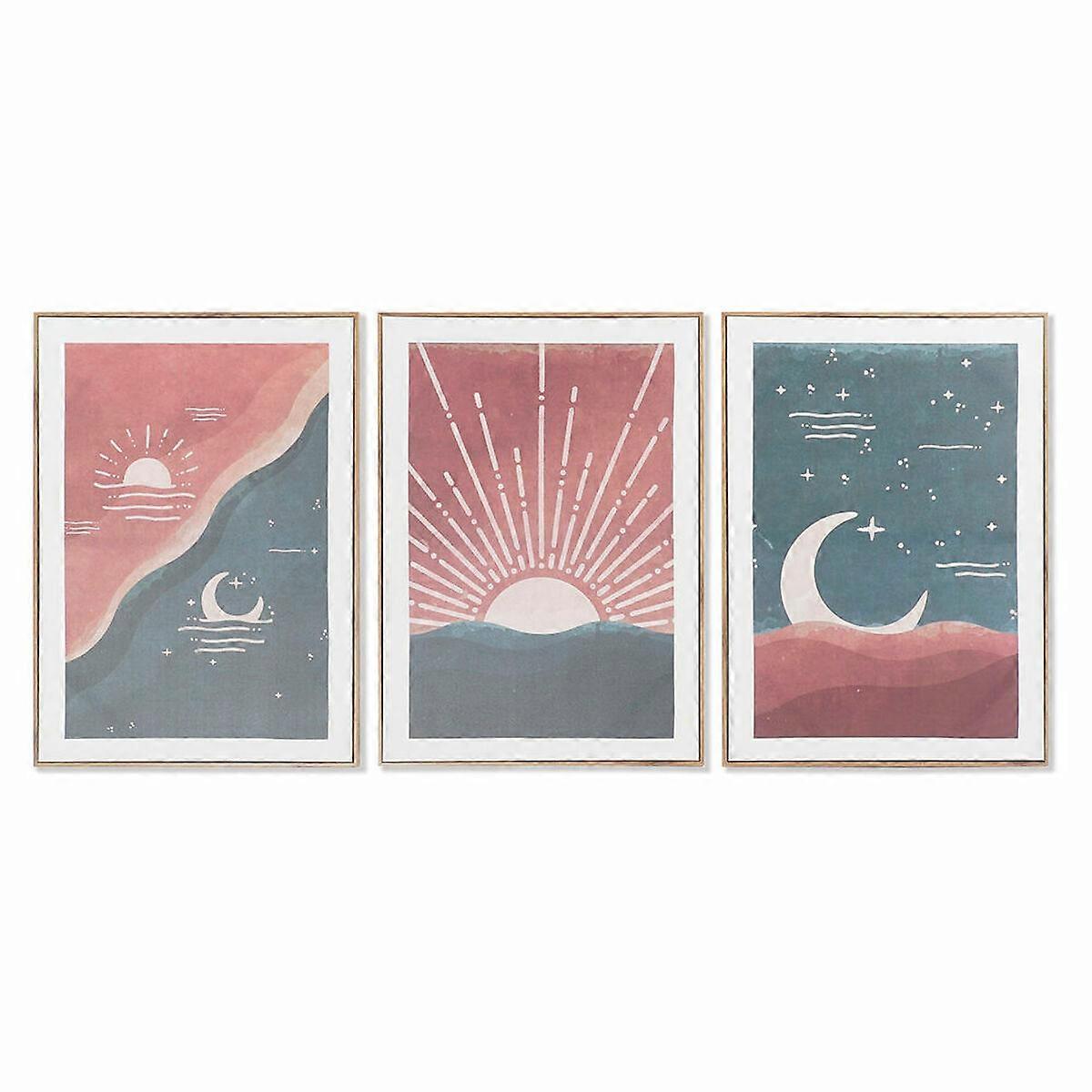 Canvas DKD Home Decor Canvas Wood MDF 50 x 3 x 70 cm