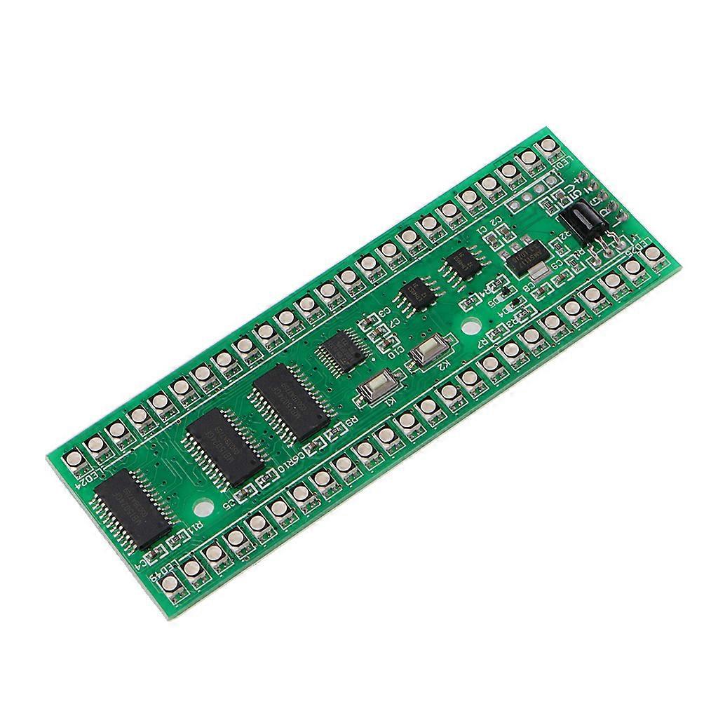 RGB MCU Display Pattern Dual Channel 24 LED VU Level Indicator Meter F Amplifier