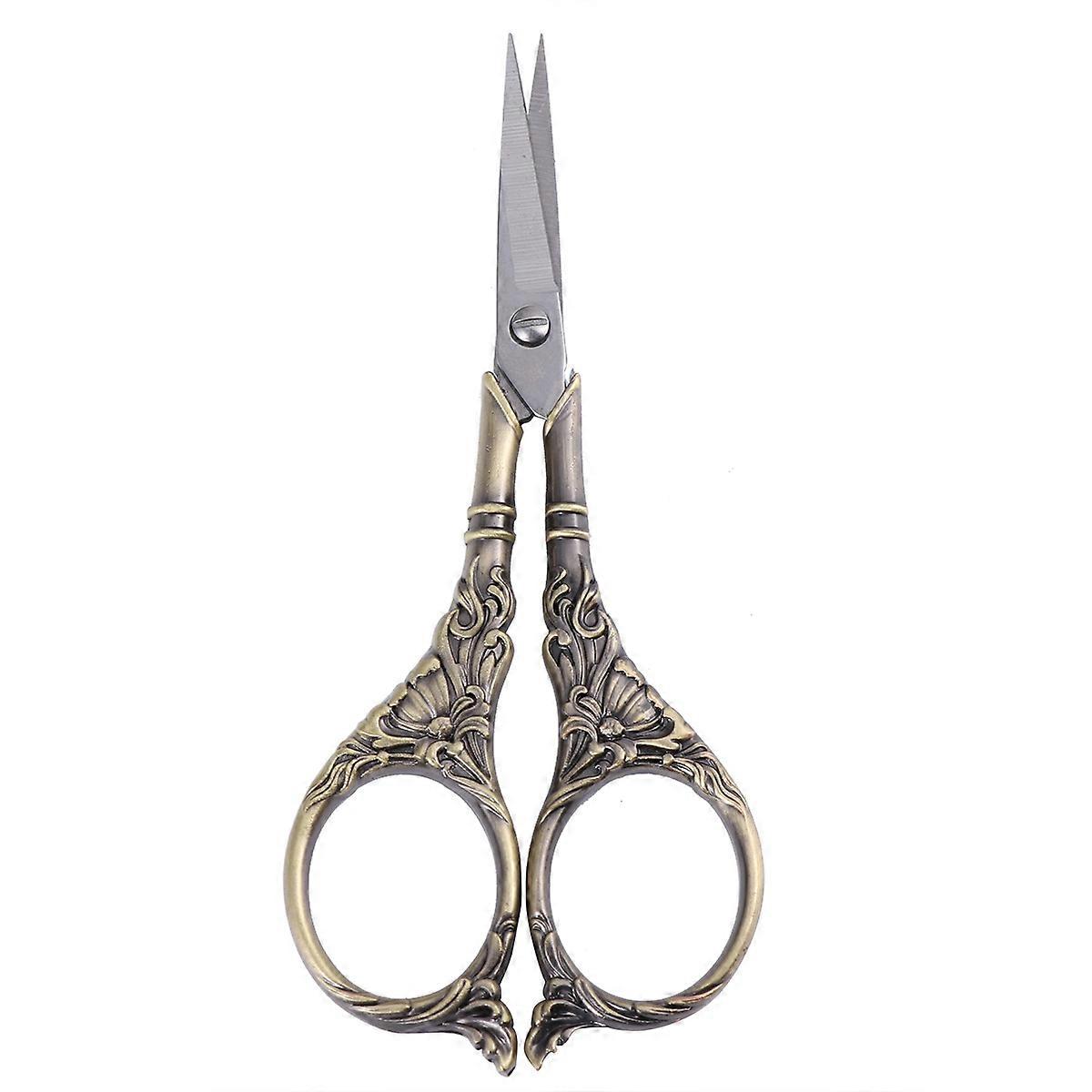 Precision Lily Pattern Scissors for Smooth Cuts in Fabric and Leather