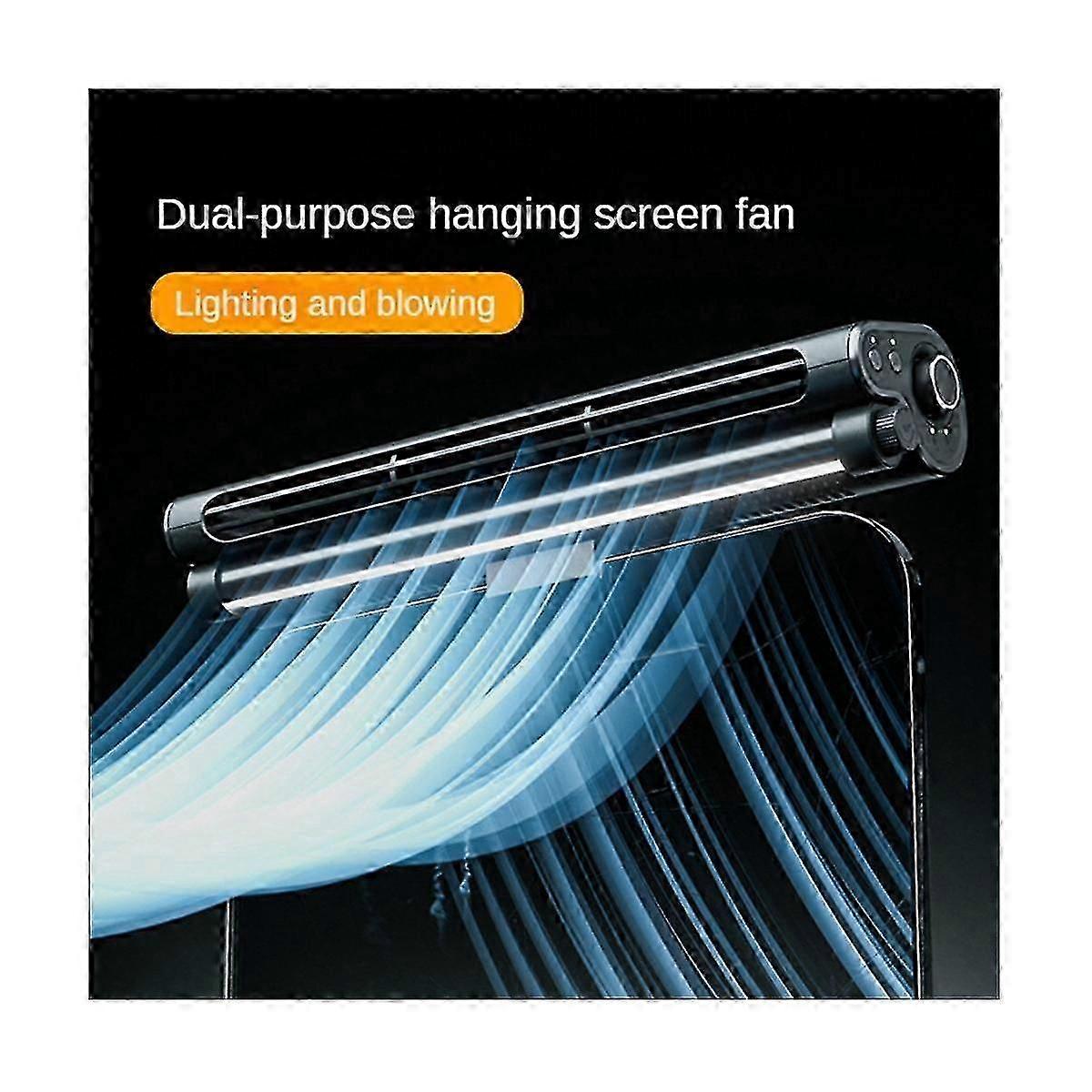 Screen Hanging Fan Vertical Dual-use Fan Mini Infinitely Adjustable Wind Chiller Adjustable Angle H